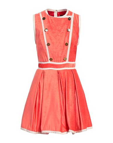 ELISABETTA FRANCHI Short dress Coral 52% Viscose, 32% Cotton, 16% Modal