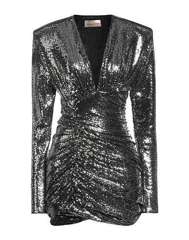 ALEXANDRE VAUTHIER Short dress Silver 87% Polyamide, 8% Polyester, 5% Elastane