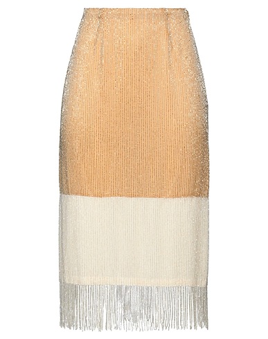 ELISABETTA FRANCHI Midi skirt Camel 100% Polyester