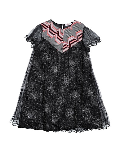 MISSONI KIDS Dress Black 80% Nylon, 11% Rayon, 9% Wool