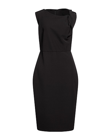 ACCESS FASHION Midi dress Black 88% Polyacrylic, 12% Elastane