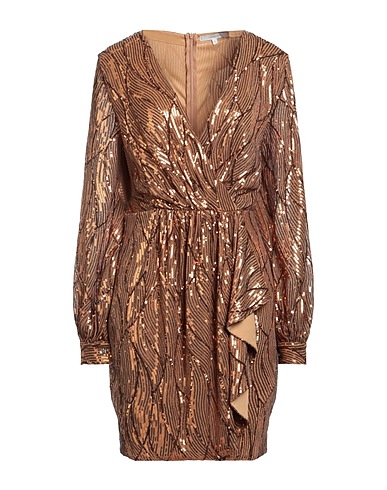 PAPERLACE London Short dress Bronze 100% Polyester