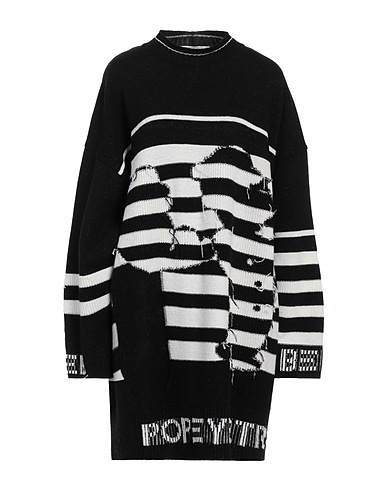 ICEBERG Short dress Black 66% Wool, 19% Polyamide, 12% Viscose, 3% Polyester, Nylon