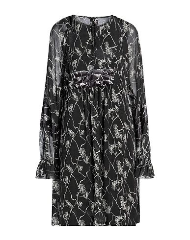 MANILA GRACE Short dress Black 100% Polyester, Elastane