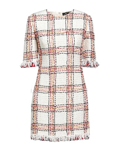 ELISABETTA FRANCHI Kurzes Kleid Elfenbein 60% Viskose, 40% Polyamid