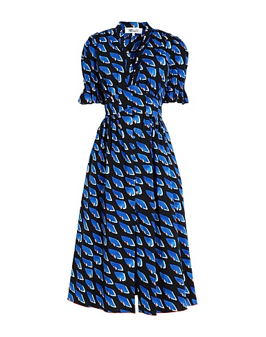 DIANE VON FURSTENBERG Midi dress Black 98% Cotton, 2% Elastane