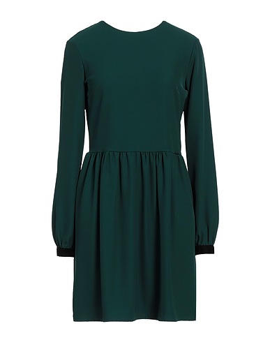 XT STUDIO Short dress Dark green 97% Polyester, 3% Elastane