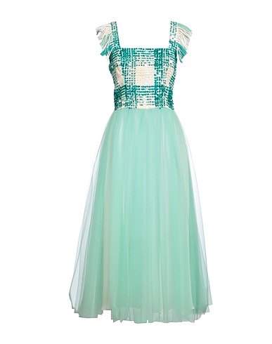 ELISABETTA FRANCHI Midi dress Green 80% Polyester, 20% Viscose, Polyamide, Plastic
