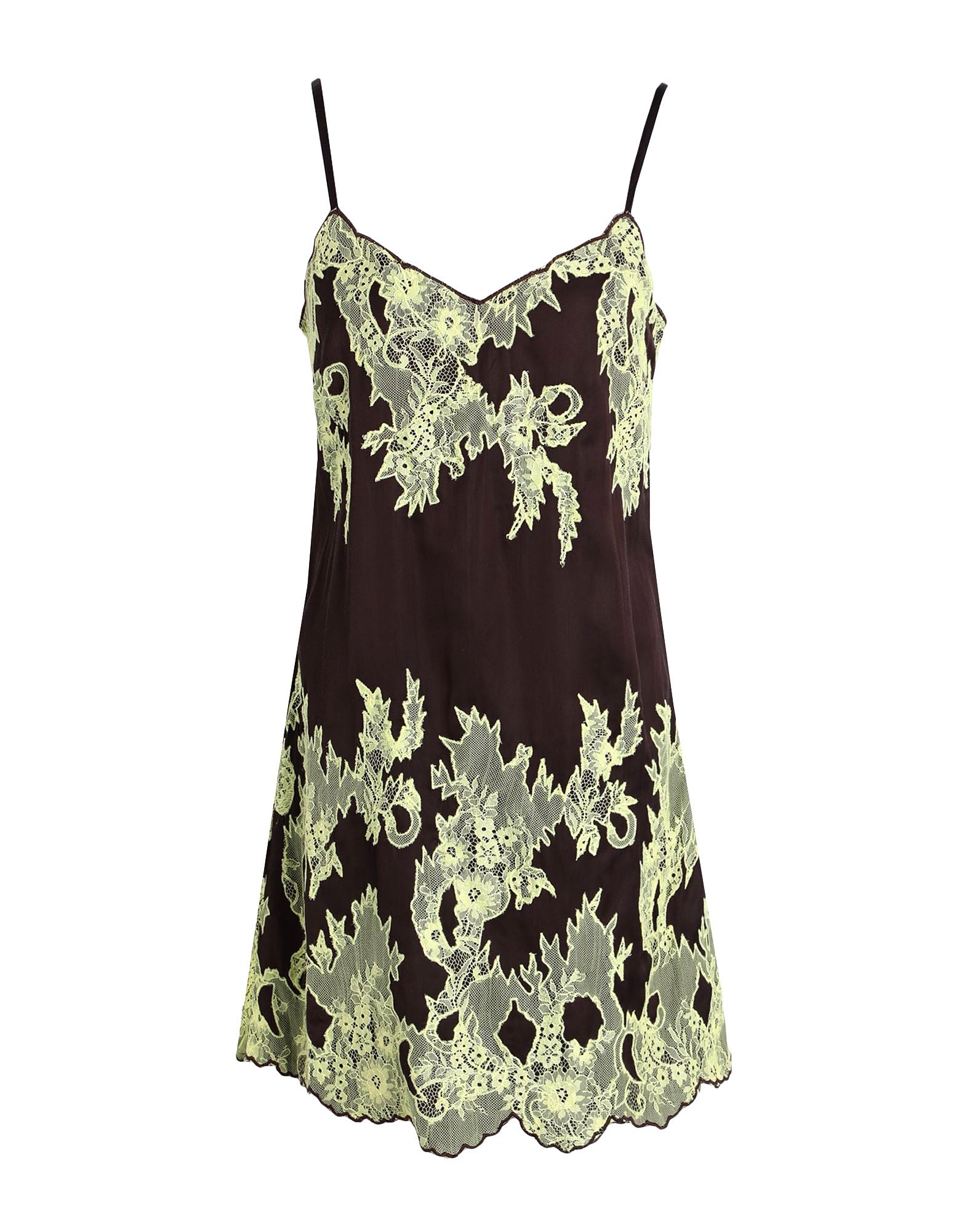 TOPSHOP Short dress Dark brown 72% Viscose, 28% Cotton zoomed