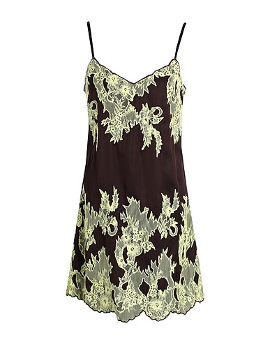 TOPSHOP Short dress Dark brown 72% Viscose, 28% Cotton
