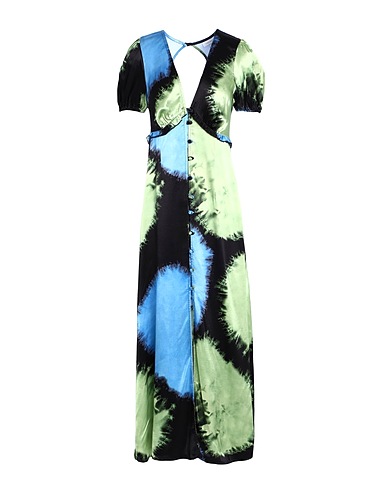 TOPSHOP Long dress Light green 100% Viscose