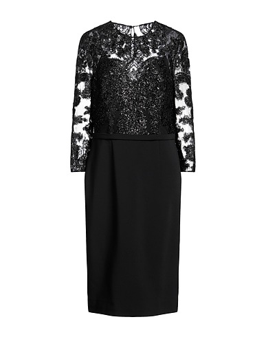 MOSCHINO Midi dress Black 97% Viscose, 3% Elastane, Polyamide, Polyester, Silk