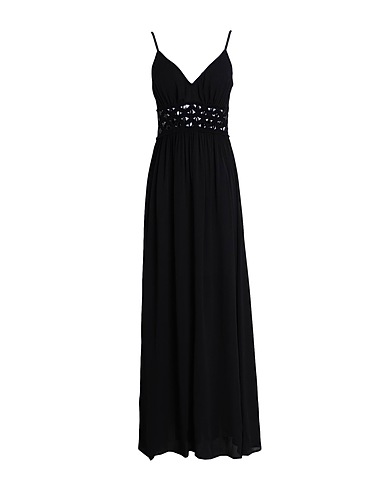 TOPSHOP Long dress Black 100% Viscose, Cotton