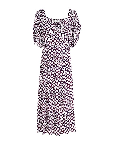 DIANE VON FURSTENBERG Midi-Kleid Pflaume 53% Viskose, 47% Rayon