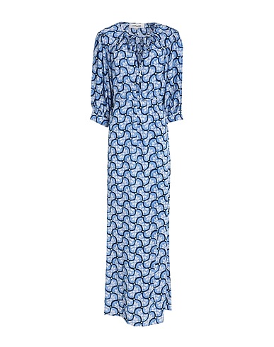 DIANE VON FURSTENBERG Long dress Bright blue 53% Viscose, 47% Rayon
