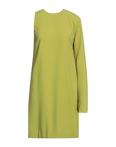SANDRO FERRONE Short dress Lime green 97% Polyester, 3% Elastane