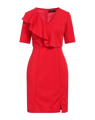 ANGEL EYE Kurzes Kleid Rot 95% Polyester, 5% Elastan
