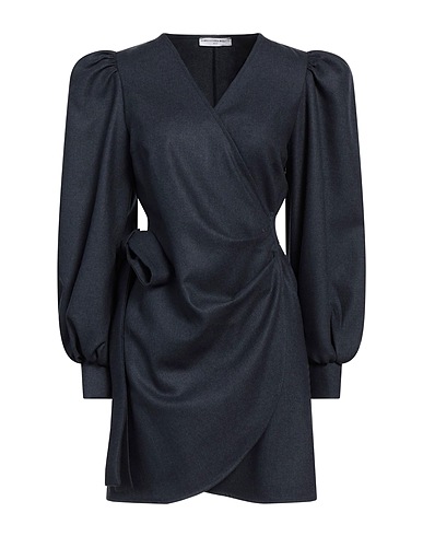 MVP WARDROBE Short dress Blue 70% Viscose, 30% Wool, Polyester