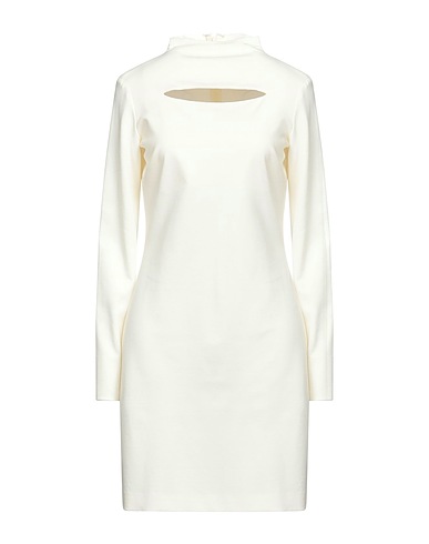 LIVIANA CONTI Short dress Ivory 68% Viscose, 27% Polyamide, 5% Elastane