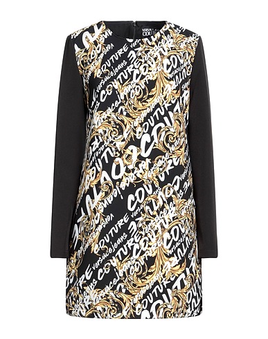VERSACE JEANS COUTURE Short dress Black 92% Polyester, 8% Elastane