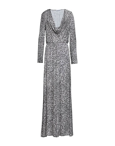 PATRIZIA PEPE Long dress Light grey 100% Viscose