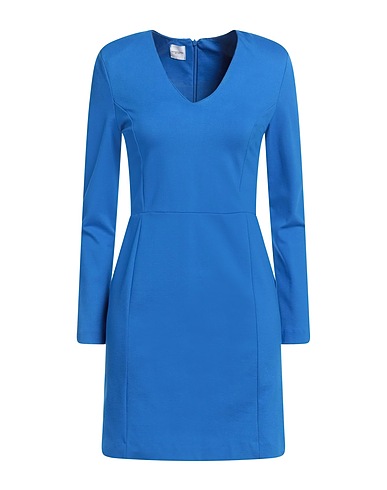 ELEONORA STASI Vestito corto Azzurro 73% Viscosa, 22% Nylon, 5% Elastan