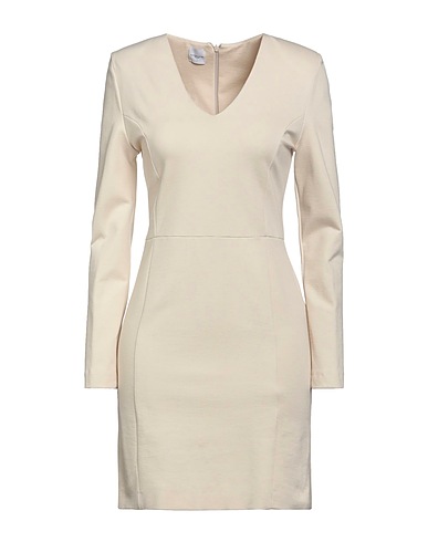 ELEONORA STASI Vestito corto Avorio 73% Viscosa, 22% Nylon, 5% Elastan