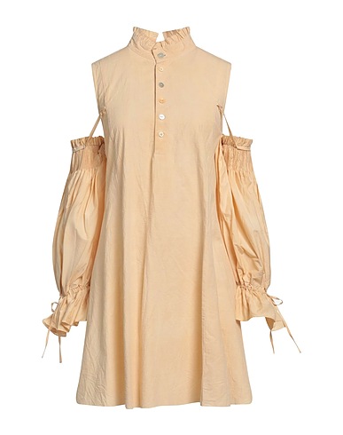 A TENTATIVE ATELIER Shirt dress Sand 90% Cotton, 10% Wool