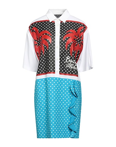 BOUTIQUE MOSCHINO Office dress White 94% Polyester, 6% Elastane