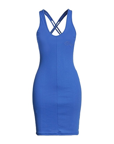 MANGANO Short dress Slate blue 100% Cotton