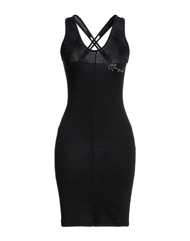 MANGANO Short dress Black 100% Cotton