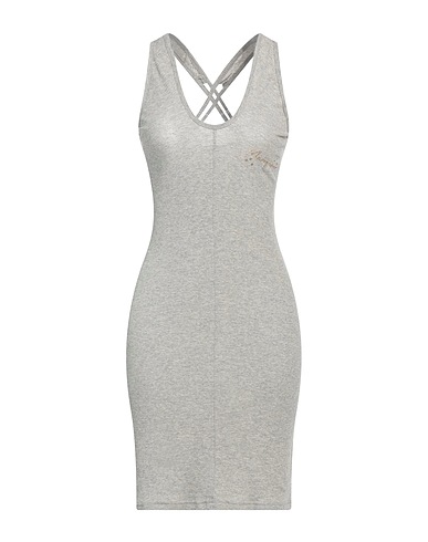 MANGANO Short dress Light grey 100% Cotton