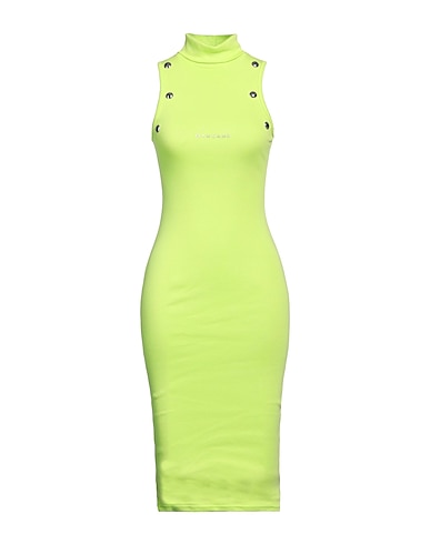 MANGANO Midi dress Lime green 100% Cotton