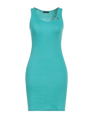MANGANO Short dress Green 100% Cotton