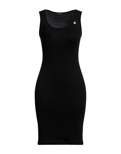 MANGANO Short dress Black 100% Cotton