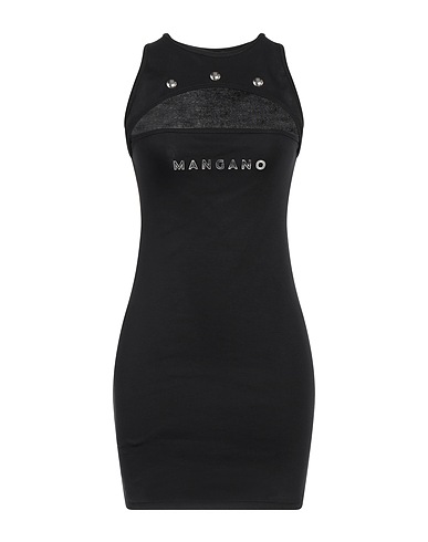 MANGANO Short dress Black 100% Cotton