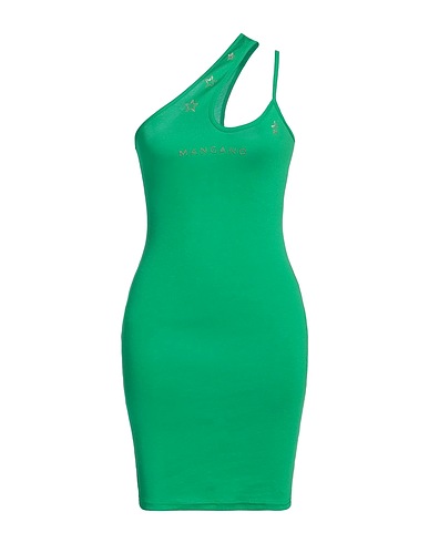 MANGANO Vestito corto Verde 100% Cotone