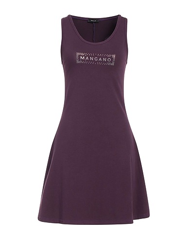MANGANO Short dress Plum 100% Cotton