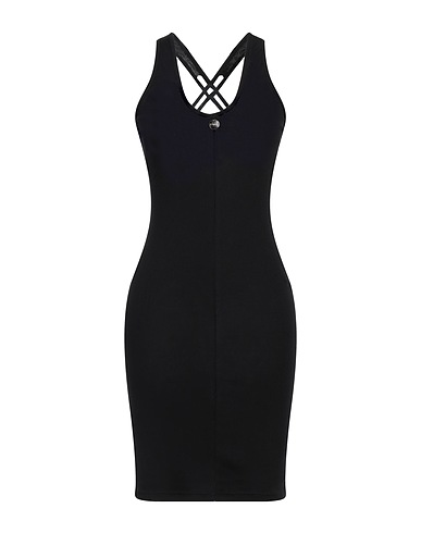 MANGANO Short dress Black 100% Cotton