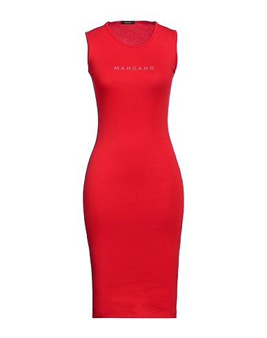 MANGANO Midi dress Red 100% Cotton