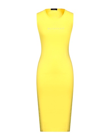 MANGANO Vestito midi Giallo 100% Cotone