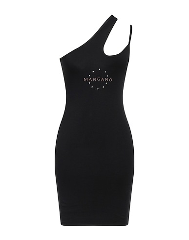 MANGANO One-shoulder dress Black 100% Cotton