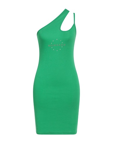MANGANO One-shoulder dress Green 100% Cotton