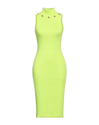 MANGANO Midi dress Lime green 100% Cotton