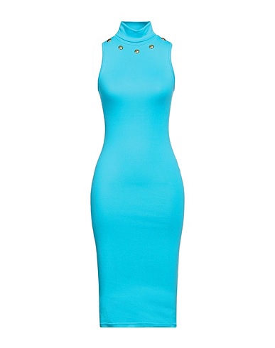 MANGANO Vestito midi Turchese 100% Cotone