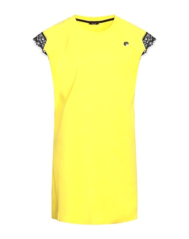 MANGANO Short dress Yellow 100% Cotton