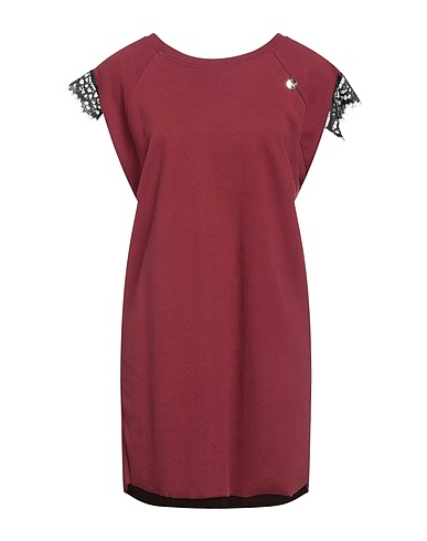 MANGANO Vestito corto Bordeaux 100% Cotone