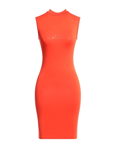 MANGANO Short dress Orange 100% Cotton