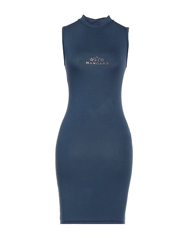 MANGANO Short dress Slate blue 100% Cotton