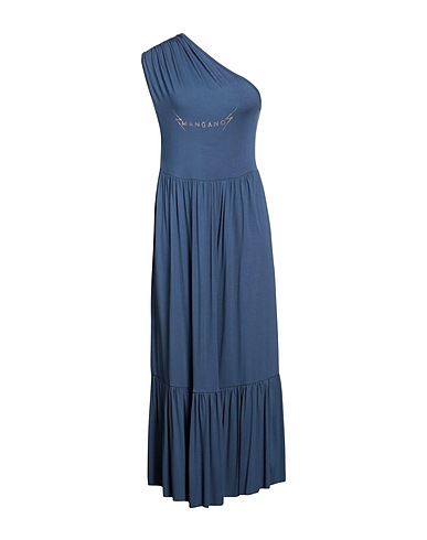 MANGANO Long dress Blue 100% Cotton